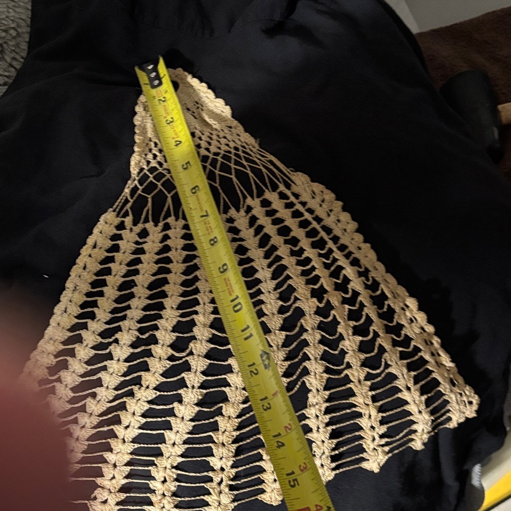 Vintage Crochet triangle doily .